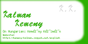 kalman kemeny business card